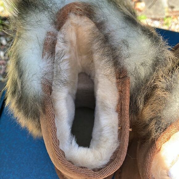 NIB EMU Australia stinger mini Lava Chestnut Sheepskin Boots warm slip on - Picture 6 of 9